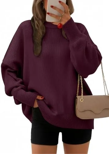 efan womens oversized sweaters batwing sleeve 2026 fall fashion outfits